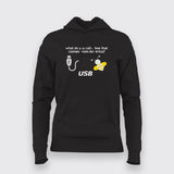 What Do You Call A Bee That Comes From America? USB Funny Hoodie For Women Online India