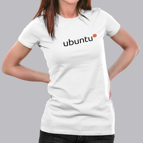 Ubuntu Linux T-Shirt For Women India