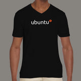 Ubuntu Linux V Neck T-Shirt For Men India