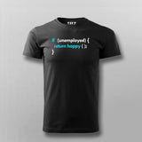 If Unemployed Return Happy Funny Coder Quotes T-shirt For Men Online Teez