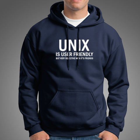 Unix is User Friendly Geeky Hoodie for Men Online India