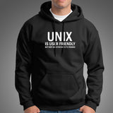 Unix is User Friendly Geeky Hoodie for Men