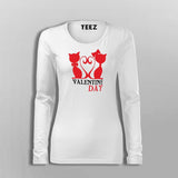Valentines Day Funny Cat T-Shirt For Women