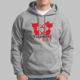 Valentines Day Funny Cat Hoodies For Men