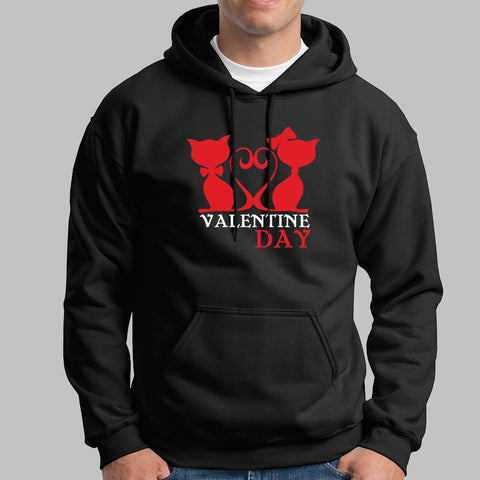 Valentines Day Funny Cat Hoodies For Men Online India