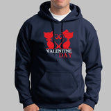 Valentines Day Funny Cat Hoodies For Men