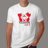 Valentines Day Funny Cat T-Shirt For Men Online India