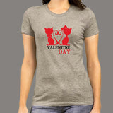 Valentines Day Funny Cat T-Shirt For Women