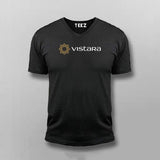 Vistara logo V-neck T-shirt For Men Online India