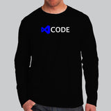 Visual Studio Code Full Sleeve T-Shirt For Men India