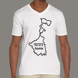 West Bengal is My Home Men's indian v neck T-shirts online 