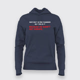 WHY DID THE PROGRAMMER QUIT HIS JOB Funny Programming Joke Hoodies For Women