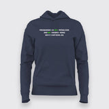 Programming is 10% Writing code And 90% Understanding Why It's Not Working Funny Programmer Quotes Hoodies For Women