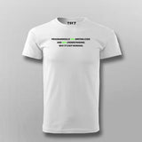 Programming is 10% Writing code And 90% Understanding Why It's Not Working Funny Programmer Quotes T-shirt For Men