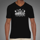 Wanderlust V Neck T-Shirt For Men Online India