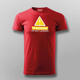 Warning I'm Not Listening Funny Men's Attitude T-Shirt