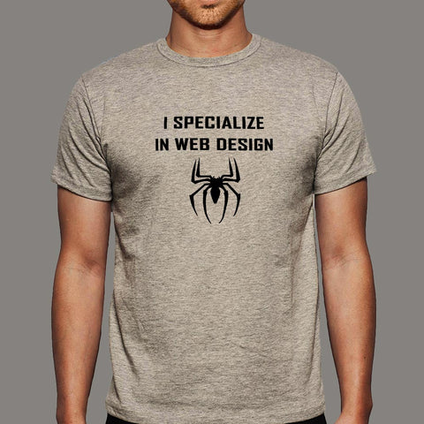Funny I Specialize In Web Design Spider T-Shirt For Men Online India