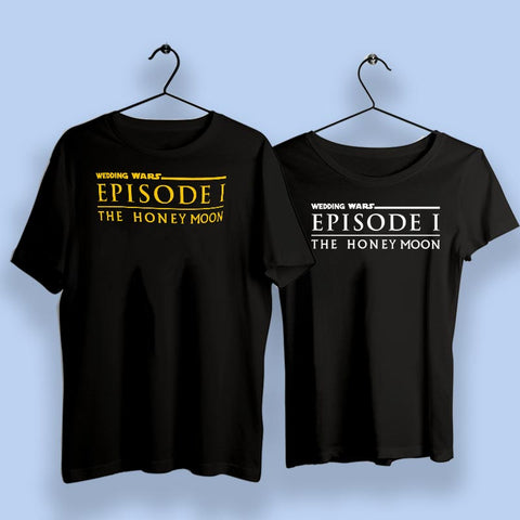 Wedding Wars Episode 1 Honeymoon Couple T-Shirts Online India