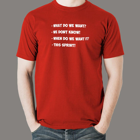 When do we want it? This sprint! T-Shirt For Men Online India