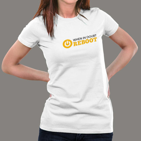 When in Doubt Reboot Programmer T-Shirt For Women