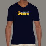When in Doubt Reboot Programmer V Neck T-Shirt For Men online india