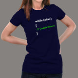 While Alive Cuddle Kittens T-Shirt For Women