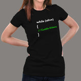 While Alive Cuddle Kittens T-Shirt For Women online india