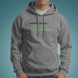 While True Eat Pizza Funny Coder T-Shirt For Men