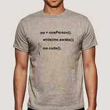 While Awake I Code Men's Programming T-shirt