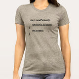While Awake I Code Women's Programming T-shirt