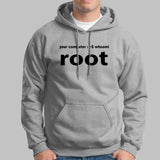 Your Computer Whoami Root Funny IT Admin Hacker Hoodies For Men India
