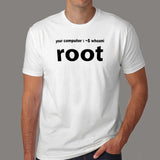 Your Computer Whoami Root Funny IT Admin Hacker T-Shirt For Men India
