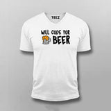 Will Code For Beer Funny T-shirt For Men
