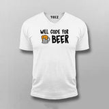 Will Code For Beer Funny T-shirt For Men
