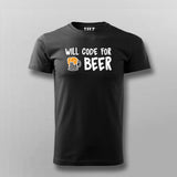 Will Code For Beer Funny T-shirt For Men Online Teez
