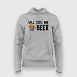 Will Code For Beer Funny T-Shirt For Women