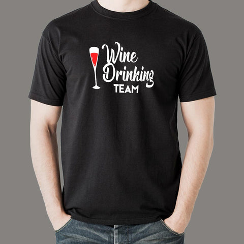 Wine Drinking Team T-Shirt For Men Online India