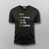 YAML Programmer Coding v-neck T-shirt For Men Online India