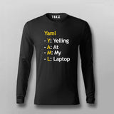 YAML Programmer Coding Full Sleeve T-shirt For Men online Teez
