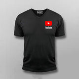 Youtube Logo V-neck T-shirt For Men Online India