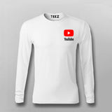 Youtube Logo Full Sleeve T-shirt For Men Online Teez