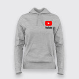 Youtube Logo Hoodies For Women