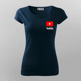 Youtube Logo T-Shirt For Women Online Teez