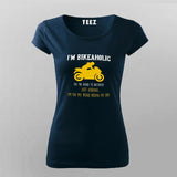 Yes I Am A Bikeaholic Bike Lovers T-Shirt For Women