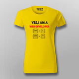 Yes,I Am A Web Developer Programmer T-Shirt For Women
