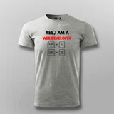 Yes,I Am Web Developer Programmer T-shirt For Men Online Teez 