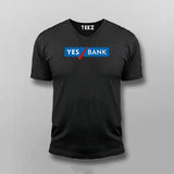 Yes Bank V-neck  T-shirt For Men Online India