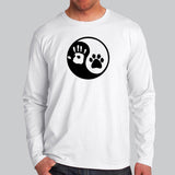 Yin Yang Human And Dog Full Sleeve T-Shirt For Men Online India