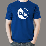 Yin Yang Human And Dog T-Shirt For Men India