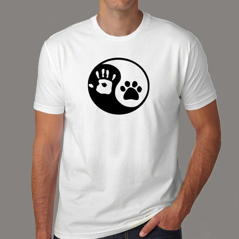 Yin Yang Human And Dog T-Shirt For Men Online India